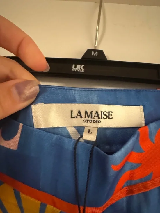 Free People Blue Wide-Leg Floral Print Pants - Picture 4 of 5